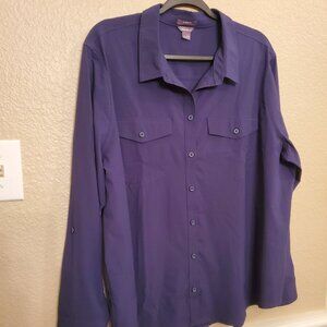Eddie Bauer Women's XXL Navy Shirt